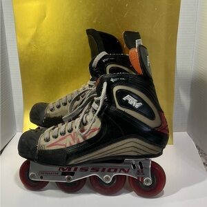 Mission Men's Black and Red Roller Hockey Skates